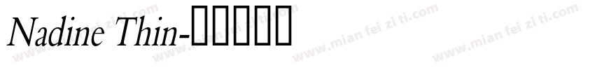 Nadine Thin字体转换